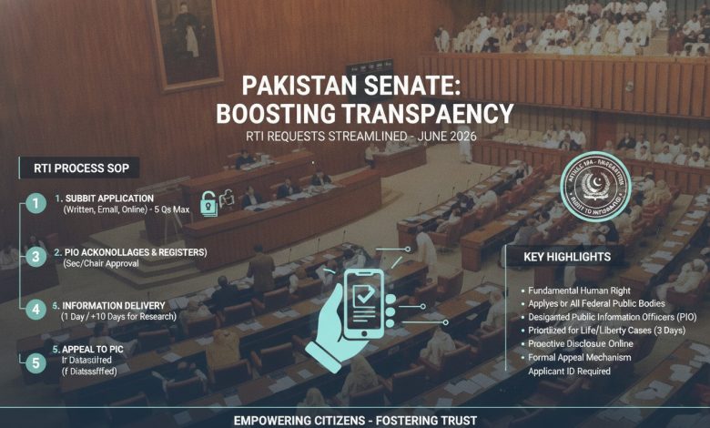 rti sop - Senate Streamlines RTI Requests with New SOP